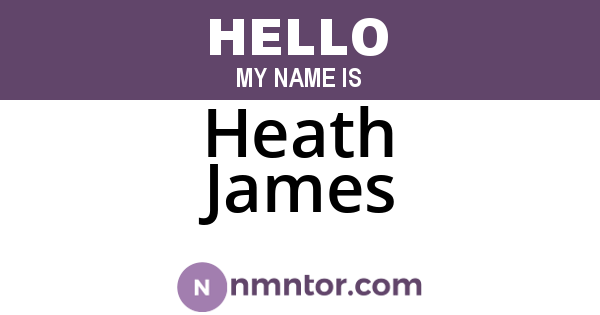 Heath James