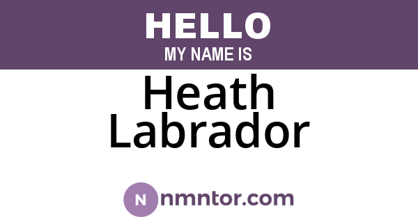 Heath Labrador
