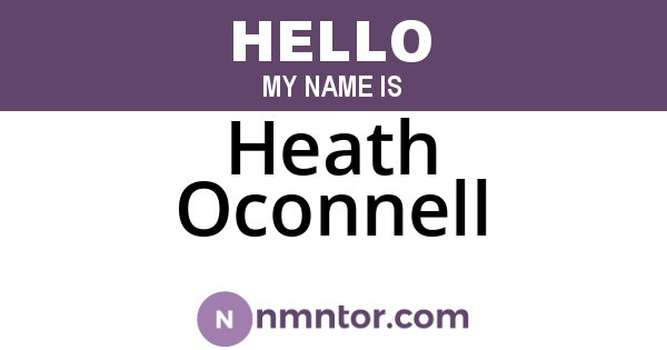 Heath Oconnell