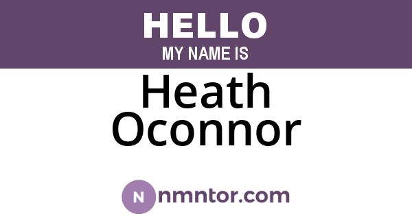 Heath Oconnor