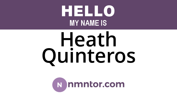Heath Quinteros