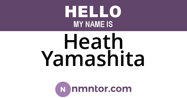 Heath Yamashita