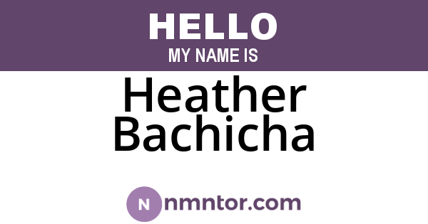 Heather Bachicha