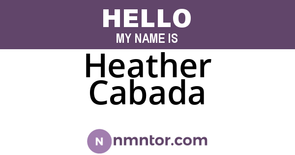 Heather Cabada