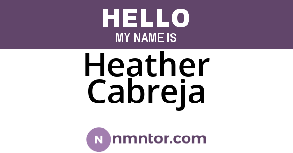 Heather Cabreja