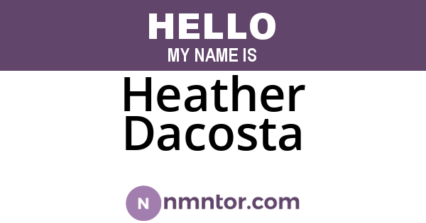 Heather Dacosta