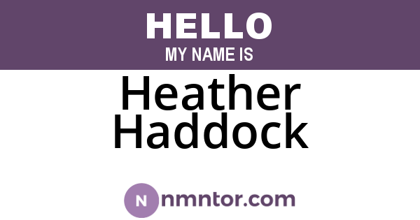 Heather Haddock