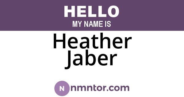 Heather Jaber