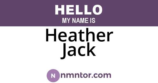 Heather Jack