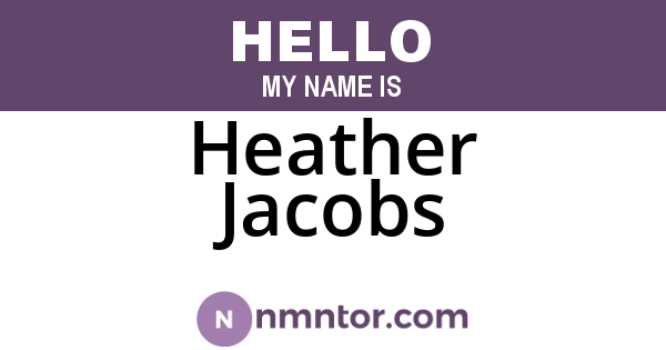 Heather Jacobs