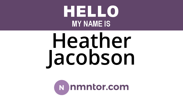 Heather Jacobson