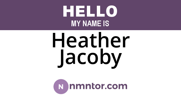 Heather Jacoby