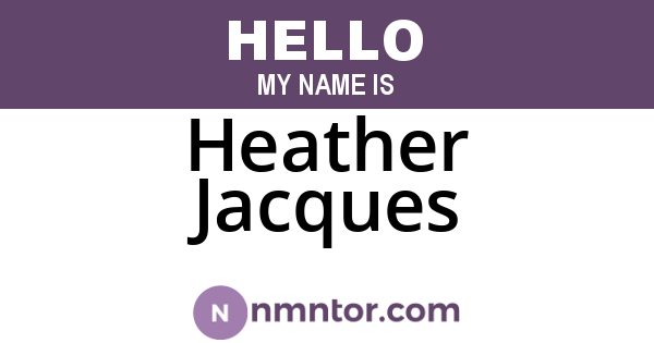 Heather Jacques