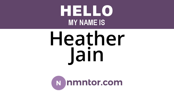 Heather Jain