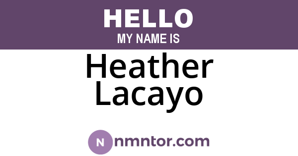 Heather Lacayo