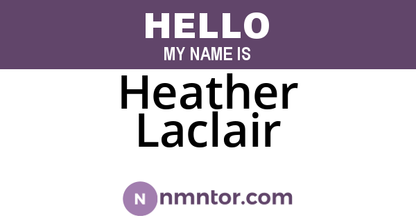 Heather Laclair
