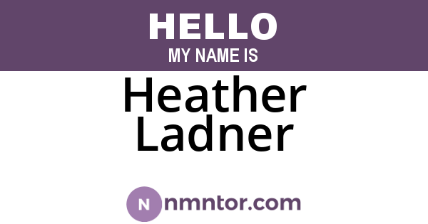 Heather Ladner