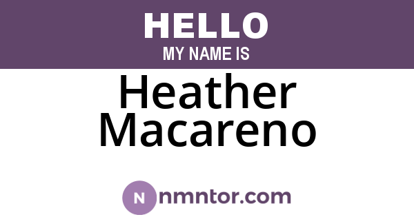Heather Macareno
