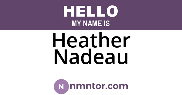 Heather Nadeau
