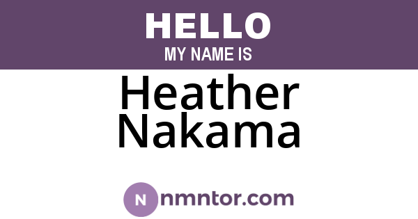 Heather Nakama