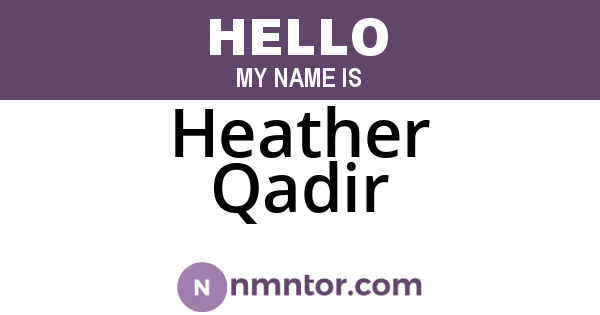 Heather Qadir