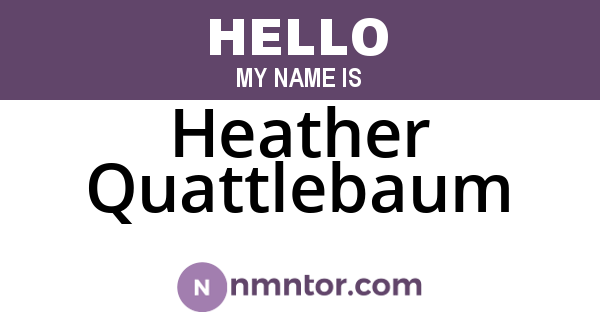Heather Quattlebaum