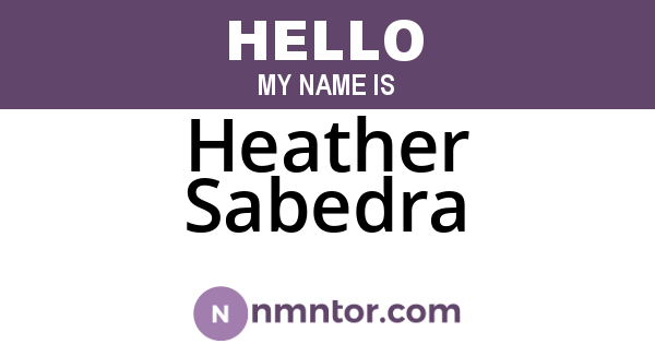 Heather Sabedra