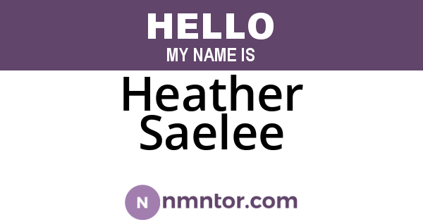 Heather Saelee