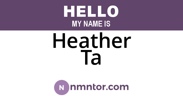 Heather Ta