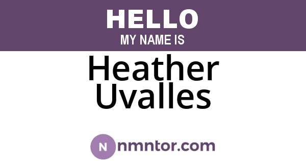 Heather Uvalles