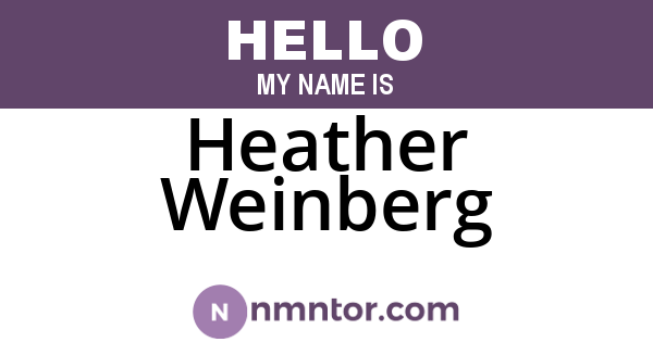 Heather Weinberg