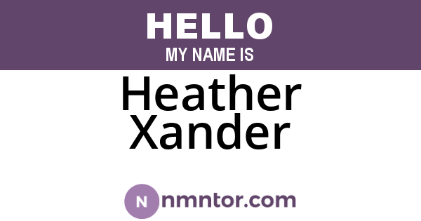 Heather Xander
