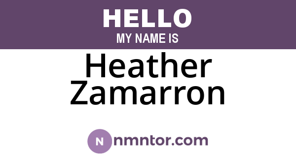 Heather Zamarron