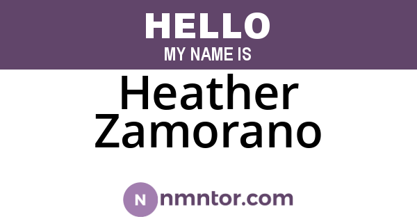 Heather Zamorano