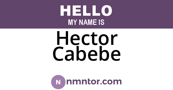 Hector Cabebe