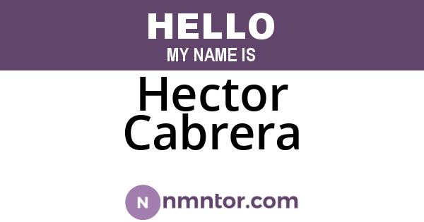 Hector Cabrera