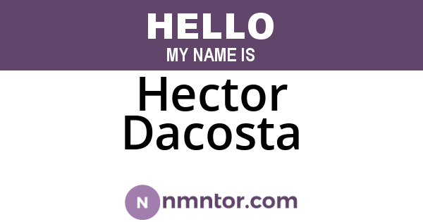 Hector Dacosta