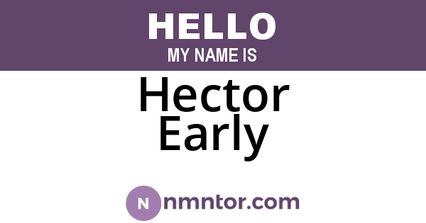 Hector Early