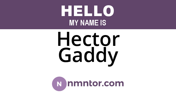 Hector Gaddy