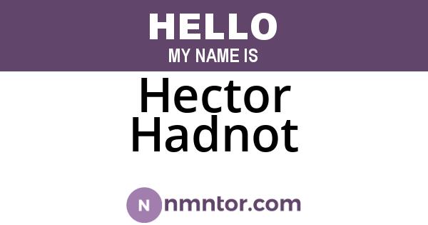 Hector Hadnot