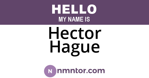 Hector Hague
