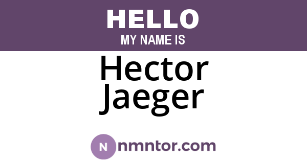 Hector Jaeger