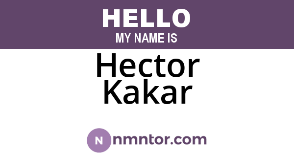 Hector Kakar