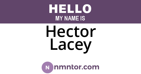 Hector Lacey