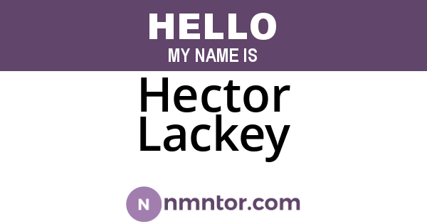 Hector Lackey