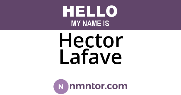 Hector Lafave