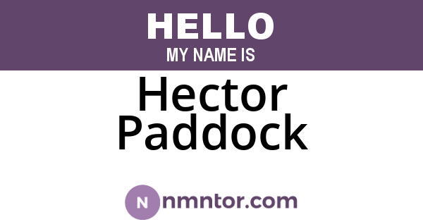 Hector Paddock
