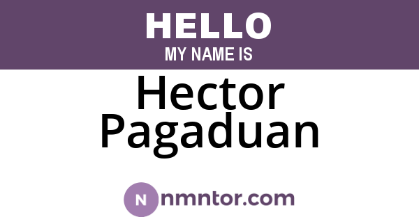 Hector Pagaduan