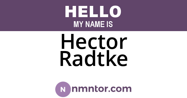 Hector Radtke