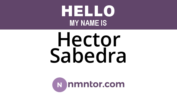 Hector Sabedra